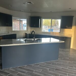 Blue Remodeled Kitchen