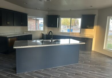 Blue Remodeled Kitchen